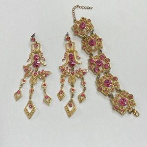 Earrings and bracelet